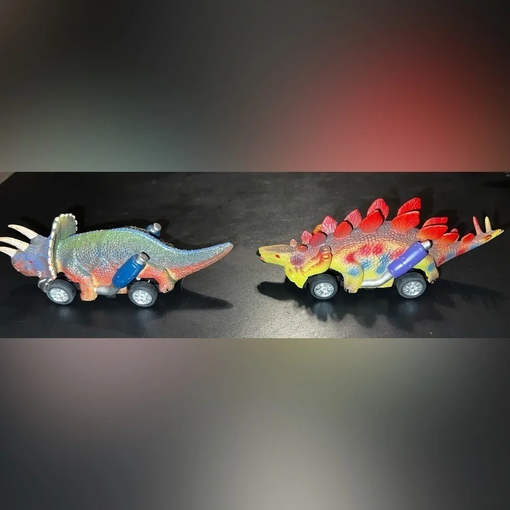 2 Dinosaur Pull Back Cars